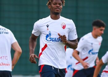PHOTOS: Ghanaian midfielder Edmund Addo begins training with new club Red Star Belgrade