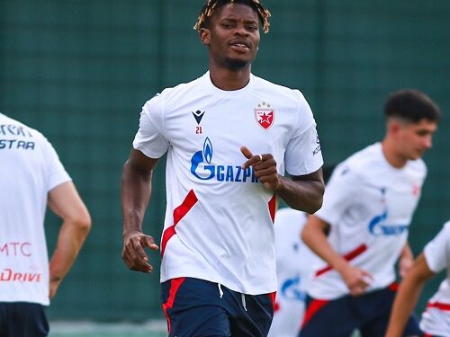 PHOTOS: Ghanaian midfielder Edmund Addo begins training with new club Red Star Belgrade