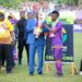 Ghana FA President Kurt Okraku congratulates Medeama on winning historic Bepawa Premier League title