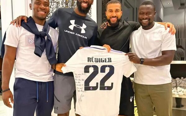 ‘Crocked’ Black Stars midfielder Daniel Kofi-Kyereh meets Real Madrid star Antonio Rüdiger