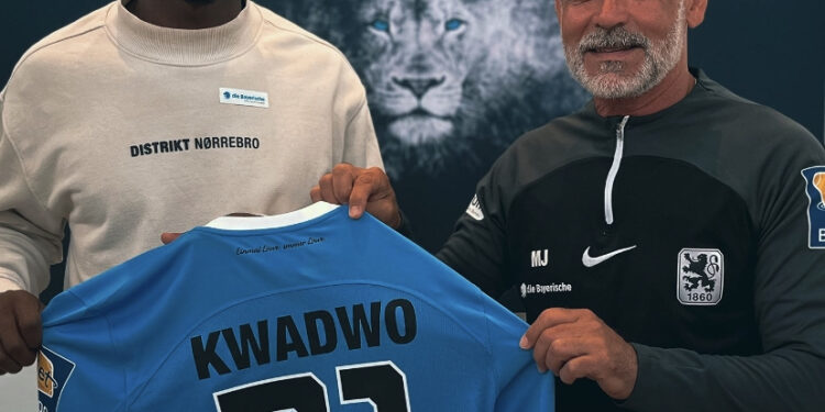 German side 1860 Munich sign Ghanaian Leeroy Kwadwo