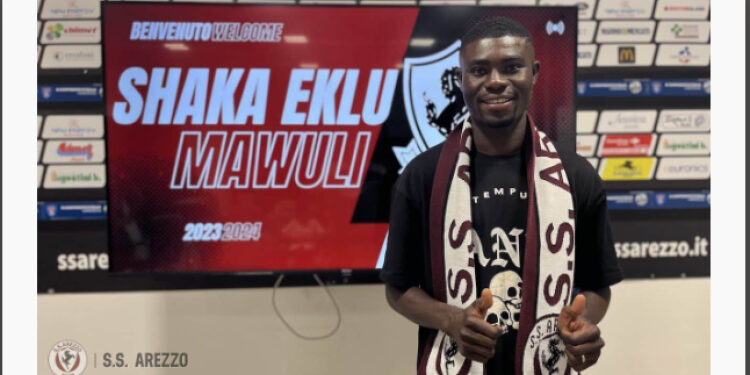 Italian Serie C side SS Arezzo announce signing of Ghanaian midfielder Shaka Mawuli