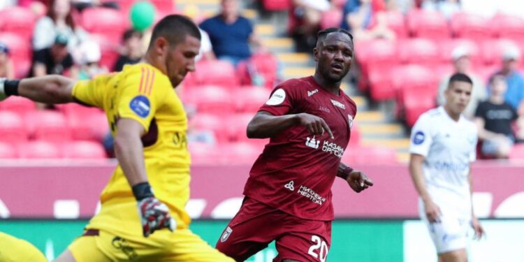 Ghanaian forward Joel Fameyeh grabs second League goal against former club for Rubin Kazan in Russia