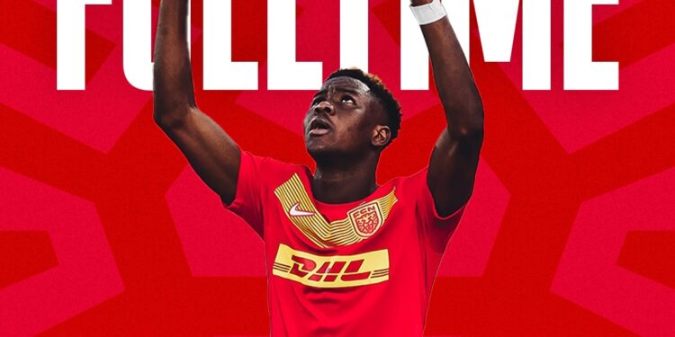 Ghanaian forward Ibrahim Osman scores for Nordsjaelland in win over AGF Aarhus