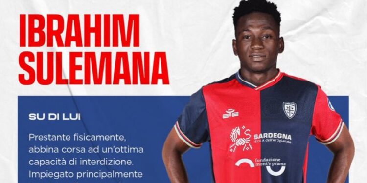 Cagliari confirm signing of Ghanaian midfielder Ibrahim Sulemana