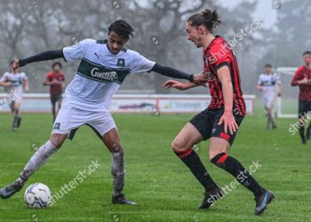 Ghanaian striker Freddie Issaka scores for Plymouth Argyle