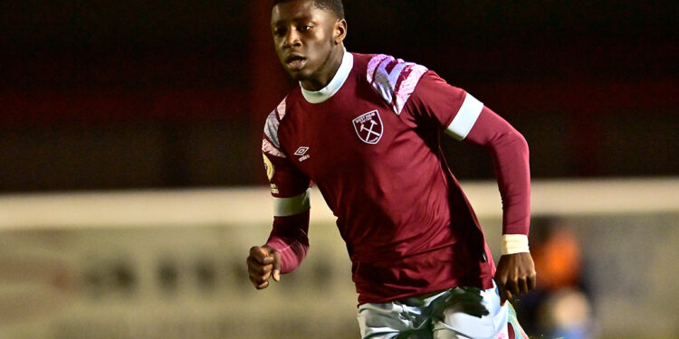 English-born Ghanaian teen sensation Gideon Kodua scores in West Ham United’s pre-season win over Boreham Wood