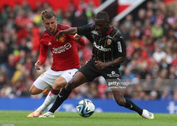 Ghanaian midfielder Salis Abdul Samed features in Lens defeat to Manchester United at Old Trafford