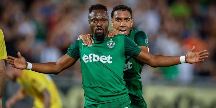 VIDEO: Watch Ghanaian forward Bernard Tekpetey’s stupendous brace for Ludogorets against Astana