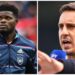 “Move Thomas Partey into midfield” – Gary Neville advises Arsenal manager ahead of Man United clash