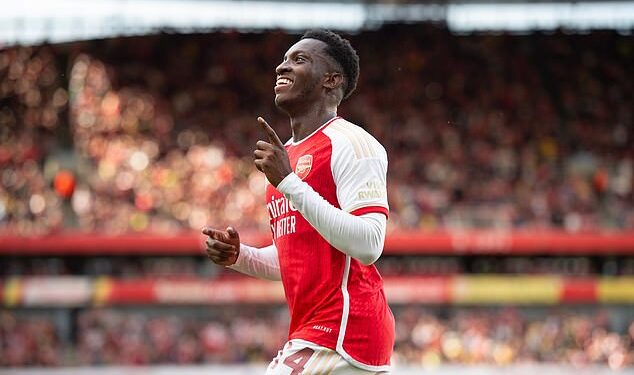Eddie Nketiah insists he’s ready to ‘deliver’ and lead Arsenal’s attack with Gabriel Jesus injured