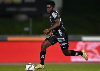 Ghanaian midfielder Augustine Boakye scores for Wolfsberger in Austria