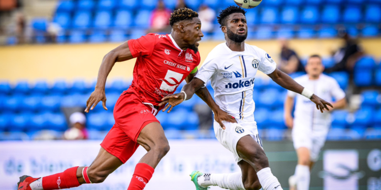 Daniel Afriyie Barnieh reacts to FC Zurich victory over Stade-Laussane