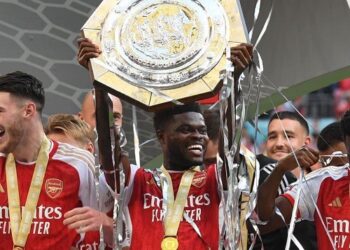 “Proud of being part of this amazing team” – Thomas Partey reacts after clinching first silverware with Arsenal