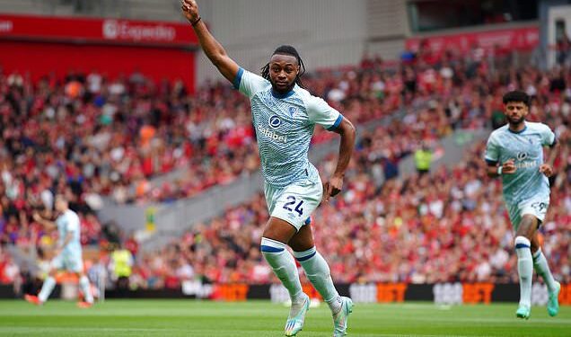 GOAL RUSH: Ghana’s Antoine Semenyo scores for Bournemouth against Liverpool (Video)