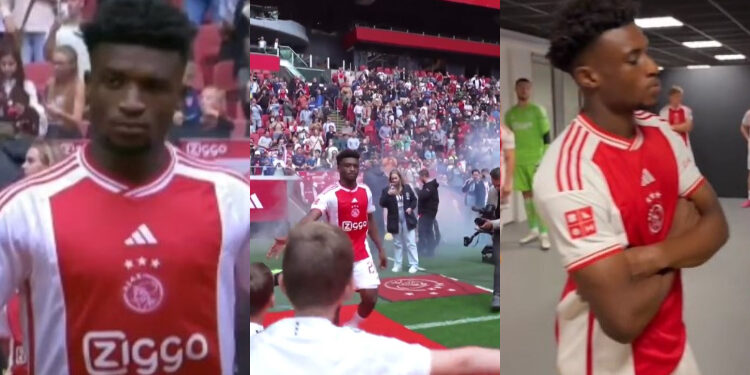 Video: Mohammed Kudus ‘really unhappy’ during Ajax’s squad presentation as Ghana star looks for summer exit