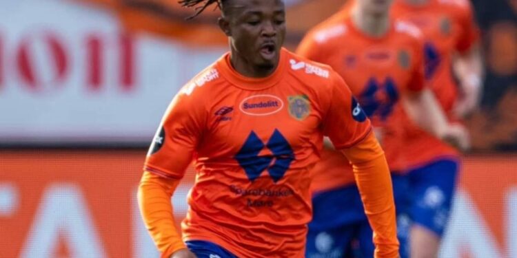 Ghanaian striker Isaac Atanga scores consolation for Aalesund’s heavy defeat to Brann