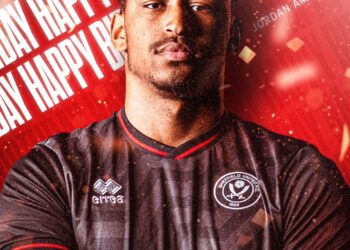 Premier League side Sheffield United celebrate Jordan Amissah on his birthday