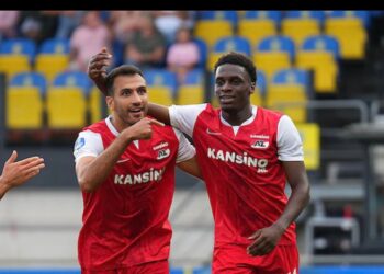 Ghanaian young forward Ernest Poku bags two assists in AZ Alkmaar’s win at Waalwijk