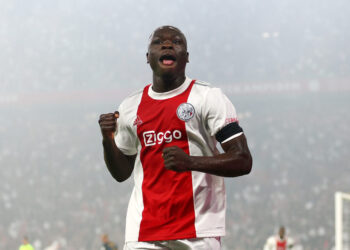 Dutch-born Ghanaian forward Brian Brobbey scores in Ajax’ defeat to Borussia Dortmund