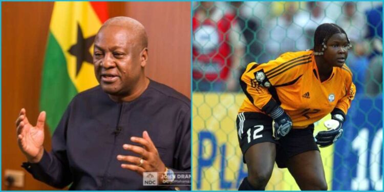 Ex-Ghana president John Mahama ‘rescues’ poverty-stricken ex-Black Queens goalkeeper Memunatu Sulemana