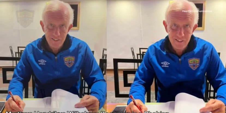VIDEO: Watch how Hearts of Oak introduced Dutch-man Martin Koopman to players as new head coach