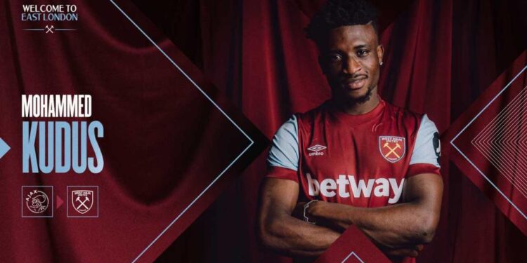 OFFICIAL: West Ham United announce signing of Mohammed Kudus from Ajax