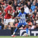 Ghana defender Tariq Lamptey reacts after Brighton win over Manchester United