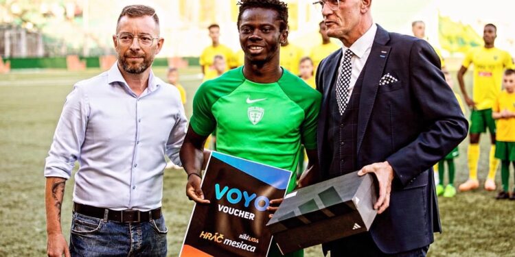 Promising Ghanaian forward Henry Addo wins player of the Month award at Zilina
