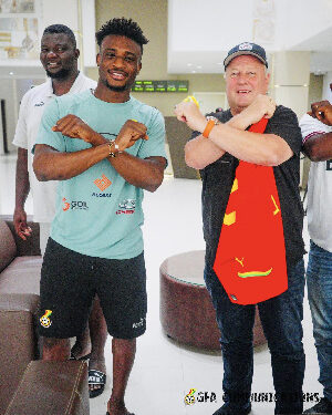 Check out photos from Kudus’ meeting with West Ham fan who came  to watch Ghana game