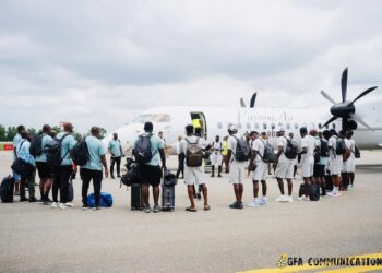 PHOTOS: Black Stars land in Kumasi to continue preparation ahead of CAR blockbuster