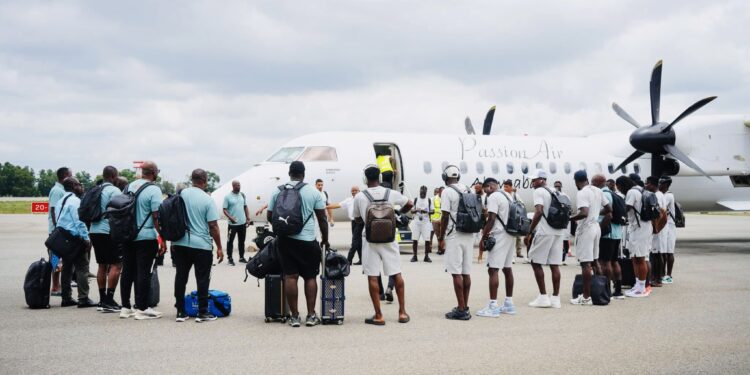 PHOTOS: Black Stars land in Kumasi to continue preparation ahead of CAR blockbuster
