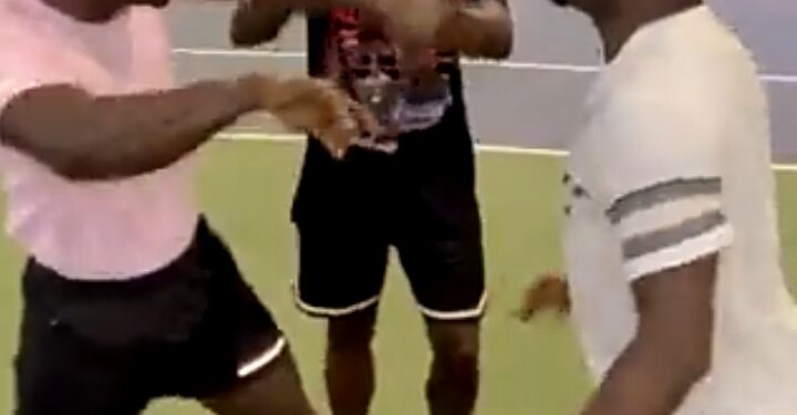 Watch hilarious encounter between Freezy Macbones and Asamoah Gyan