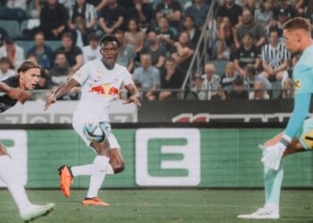 Ghanaian teen defender Samson Baidoo scores again for RB Salzburg in Austria against Sturm Graz
