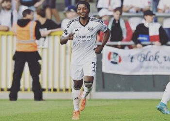 Video: Watch Ghanaian forward Isaac Nuhu’s strike against Royal Antwerp for KAS Eupen