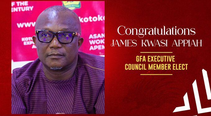 Asante Kotoko congratulates Technical Director Kwasi Appiah on winning GFA Executive Council position
