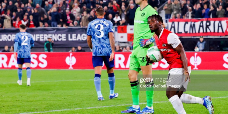 Ibrahim Sadiq scores debut AZ Alkmaar goal in defeat to Aston Villa in UEFA Conference League