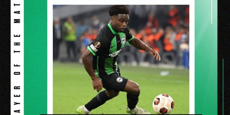 Ghana’s Tariq Lamptey voted Man of the Match in Brighton’s Europa League draw with Marseille