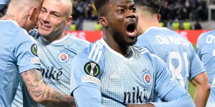 Ghanaian forward Malik Abubakari scores in Slovakia Cup for Slovan Bratislava