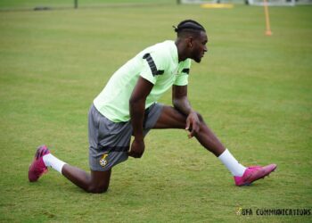 Black Stars new boy Jerome Opoku reacts after arrival in Charlotte ahead of Mexico and USA friendlies