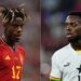 Spanish youngster Nico Williams reacts to his big brother Inaki Williams’ debut Black Stars goal