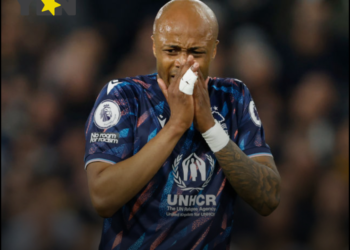 VIDEO: Watch Andre Ayew’s red card incident in debut game for Le Havre