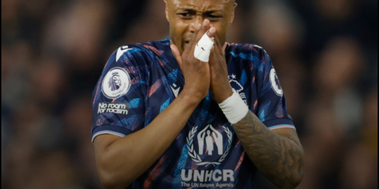 VIDEO: Watch Andre Ayew’s red card incident in debut game for Le Havre