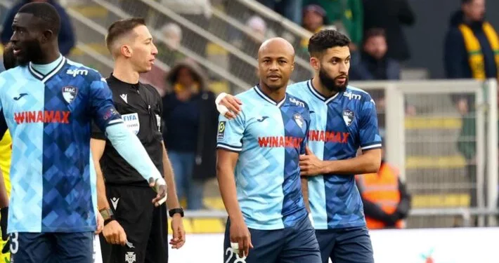 “I’m pretty calm after seeing the images again” — Andre Ayew reacts to red card incident on Le Havre debut