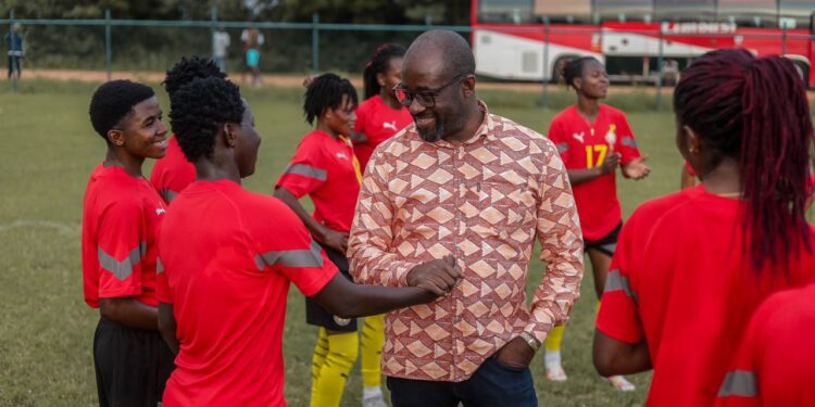 GFA President Kurt Okraku visits Black Queens ahead of Namibia clash