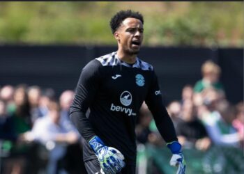 Good News: Ghana goalie Jojo Wollacott makes injury in Hibernian draw against Ross County