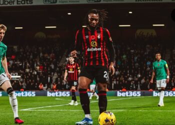 Ghana International Antoine Semenyo reacts to Bournemouth’s win over Newcastle