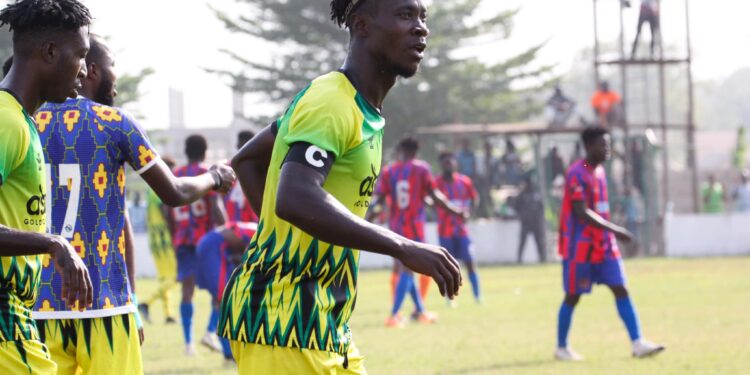 GPL Match Report :Bibiani Gold Stars striker, Prince Owusu destroys Legon Cities with 4 goals