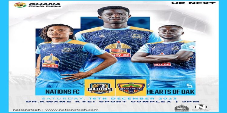 Ghana Premier League Preview: In-form Nations FC host Hearts of Oak at Abrankese