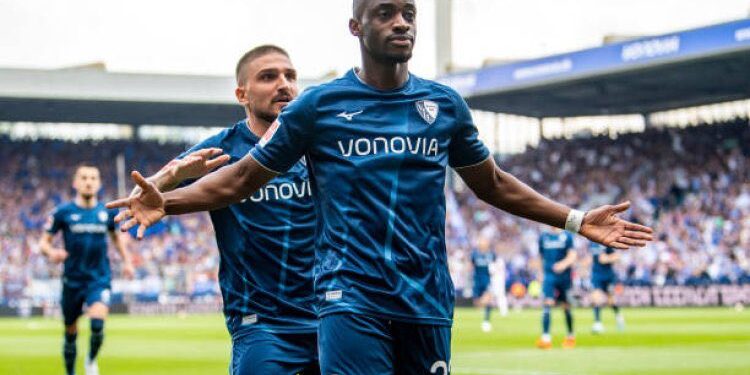 Ghana forward Christopher Antwi-Adjei scores winner for Bochum at home to Wolfsburg